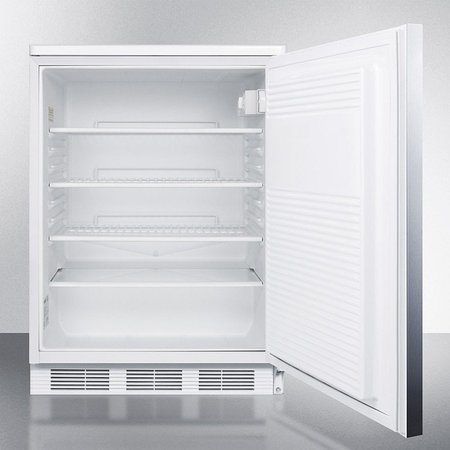 SUMMIT APPLIANCE DIV. Summit  Commercial Built In Refrigerator W/Lock 5.5 Cu. Ft. White/Stainless Steel FF7LWBISSHH